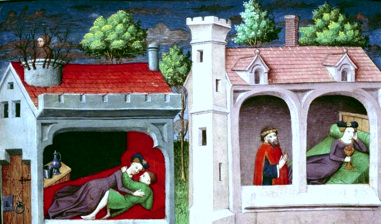 Scène galante, enluminure, 1450 Scène galante, enluminure, 1450